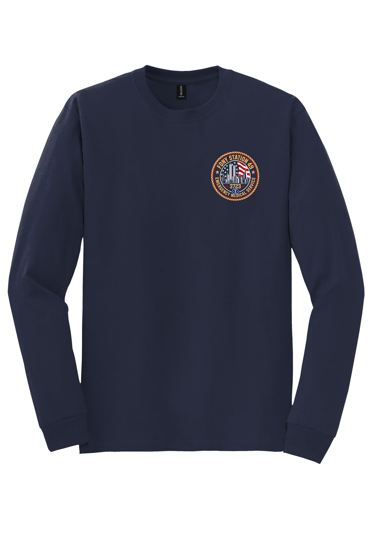 9-11 25th Anniversary FDNY EMS Station 49 Long Sleeve
