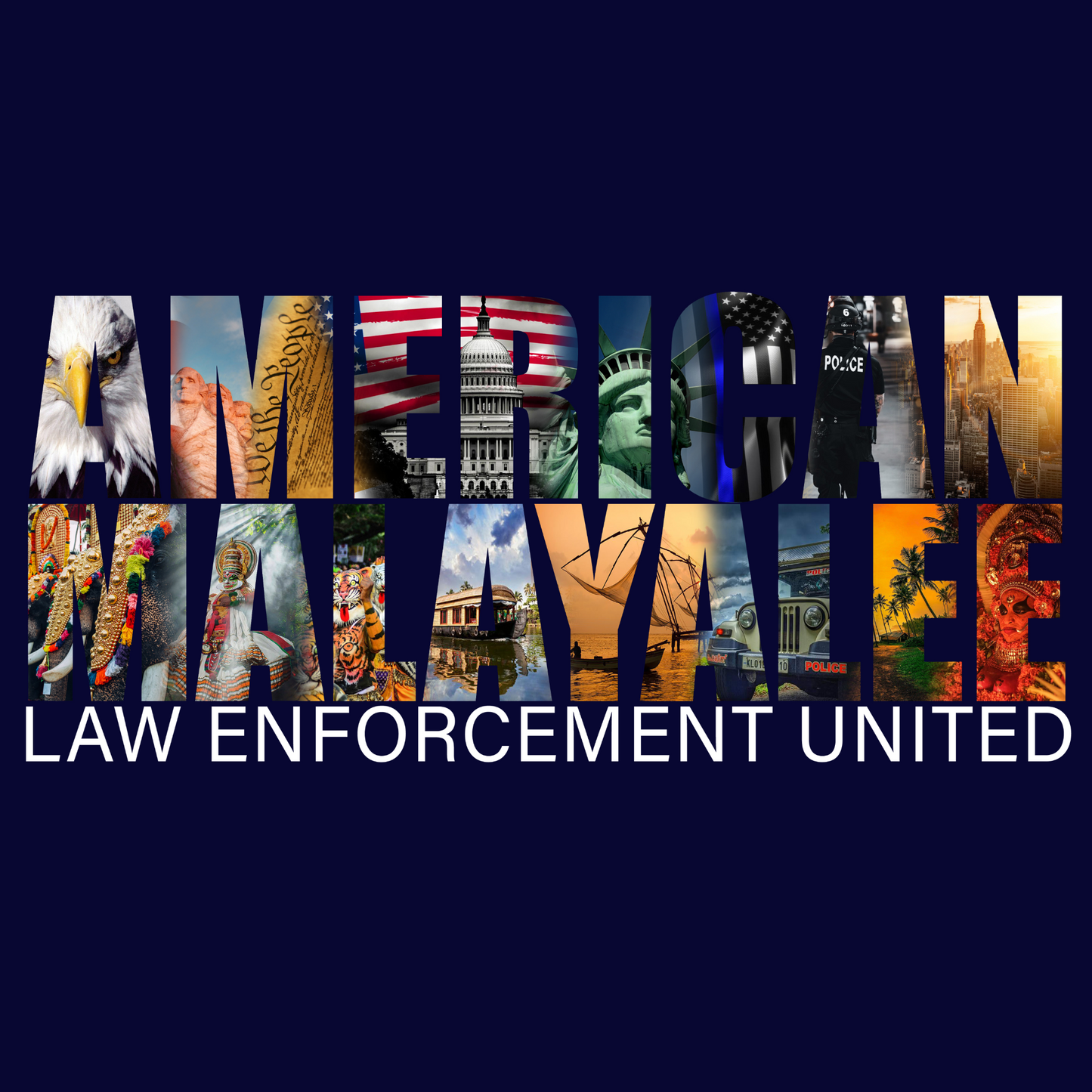 American Malayalee Law Enforcement United back artwork