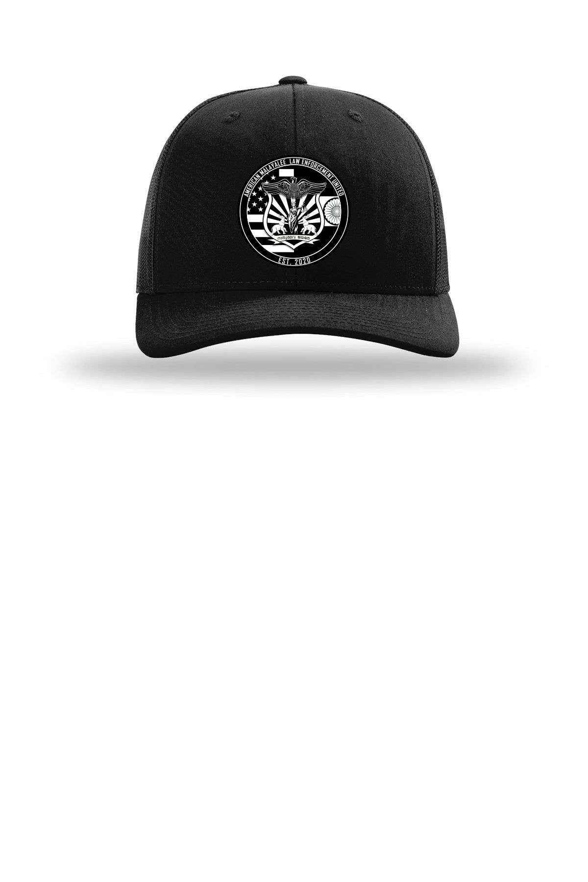 AMLEU Malayalee Richardson 112 black snapback hat front view