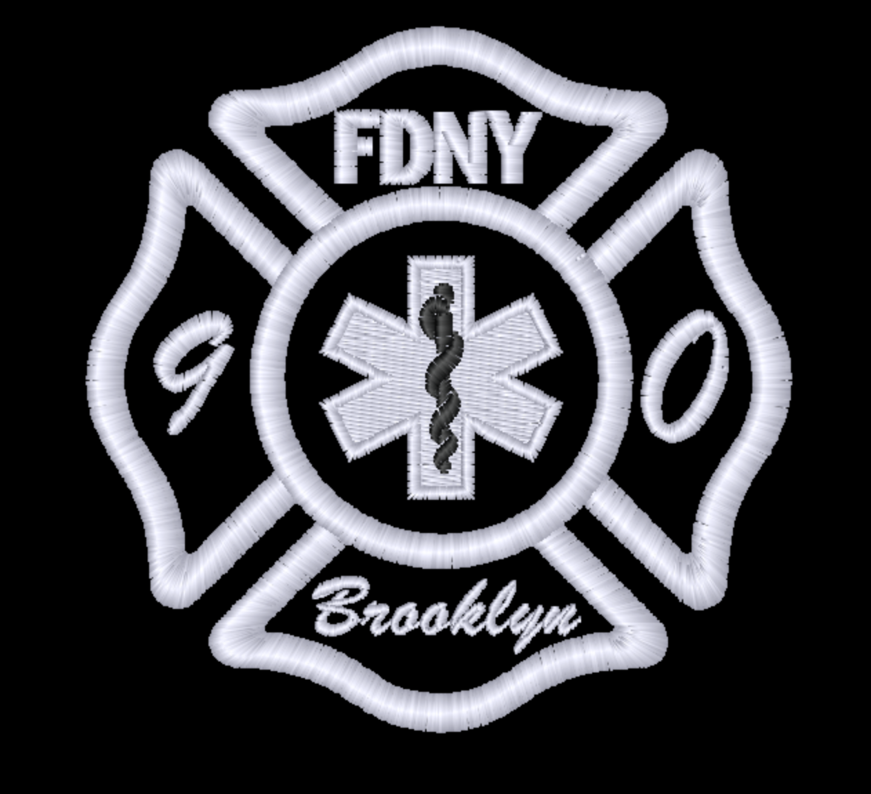 FDNY EMS Station 90 Brooklyn front embroidery emblem