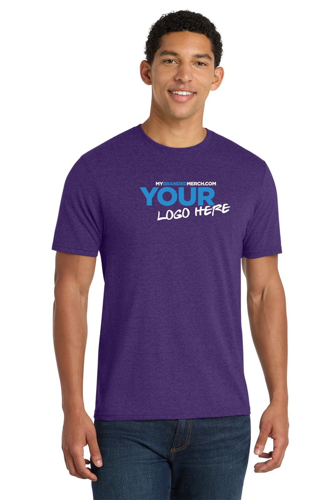 Business Starter Bundle custom logo PC455 T-shirt in Team Purple Heather
