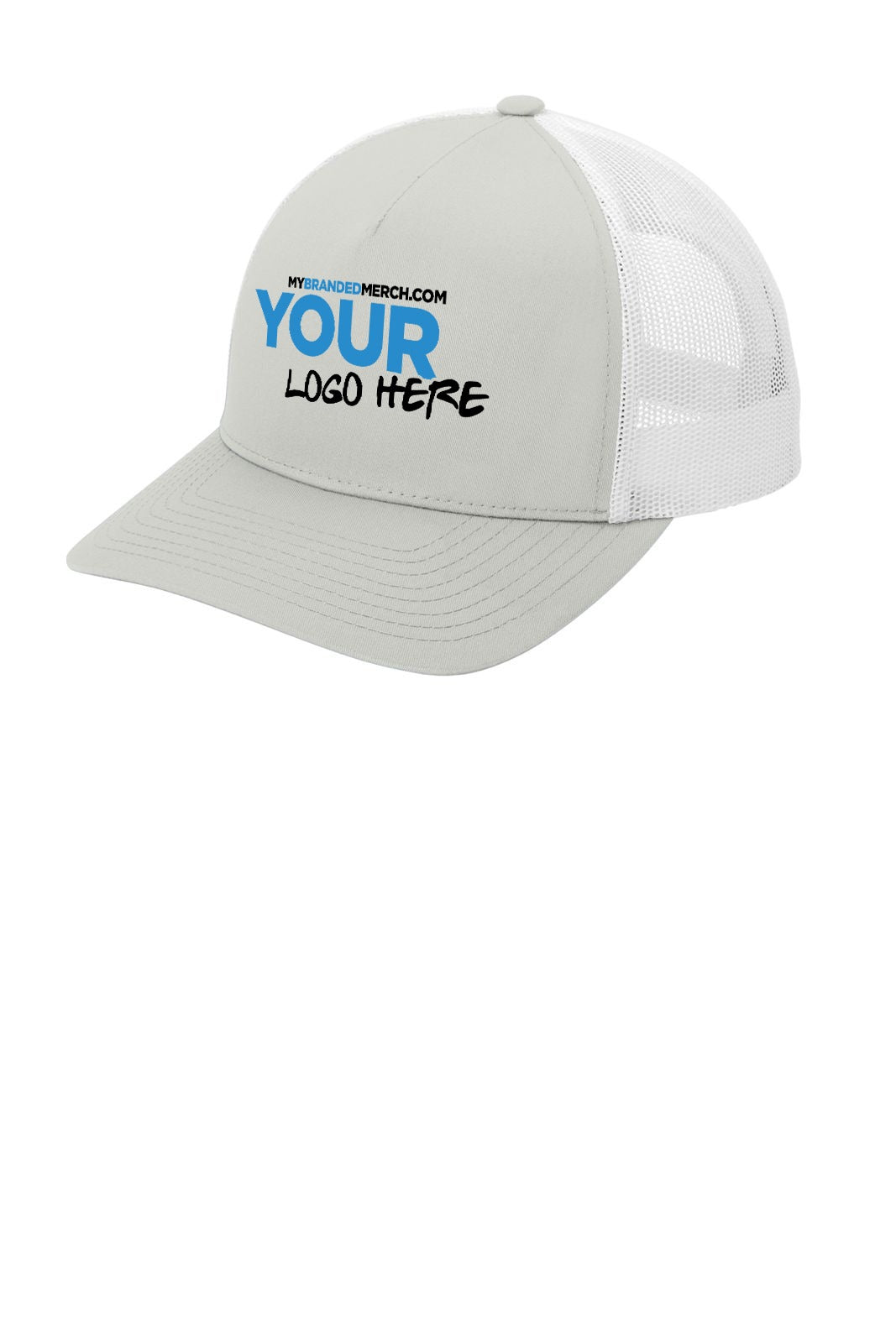 Business Starter Bundle custom logo STC54 trucker hat in Silver White