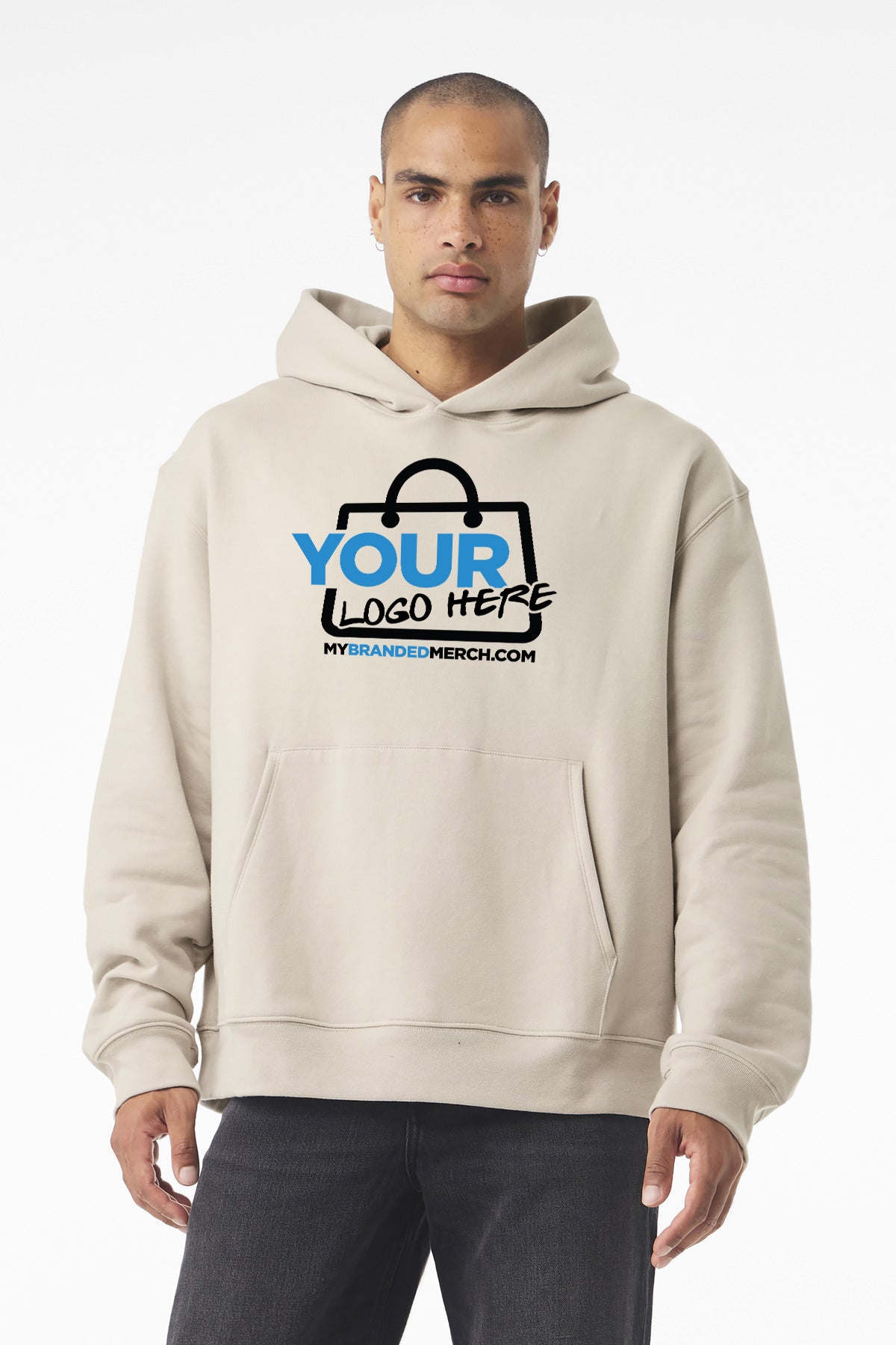 Custom logo BELLA+CANVAS® Unisex 10-Ounce Heavyweight Pullover Hoodie BC4719 decoration preview