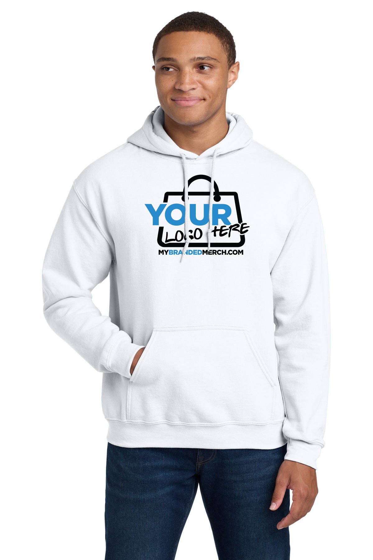 Custom logo Gildan - Heavy Blend Hooded Sweatshirt. 18500 decoration preview