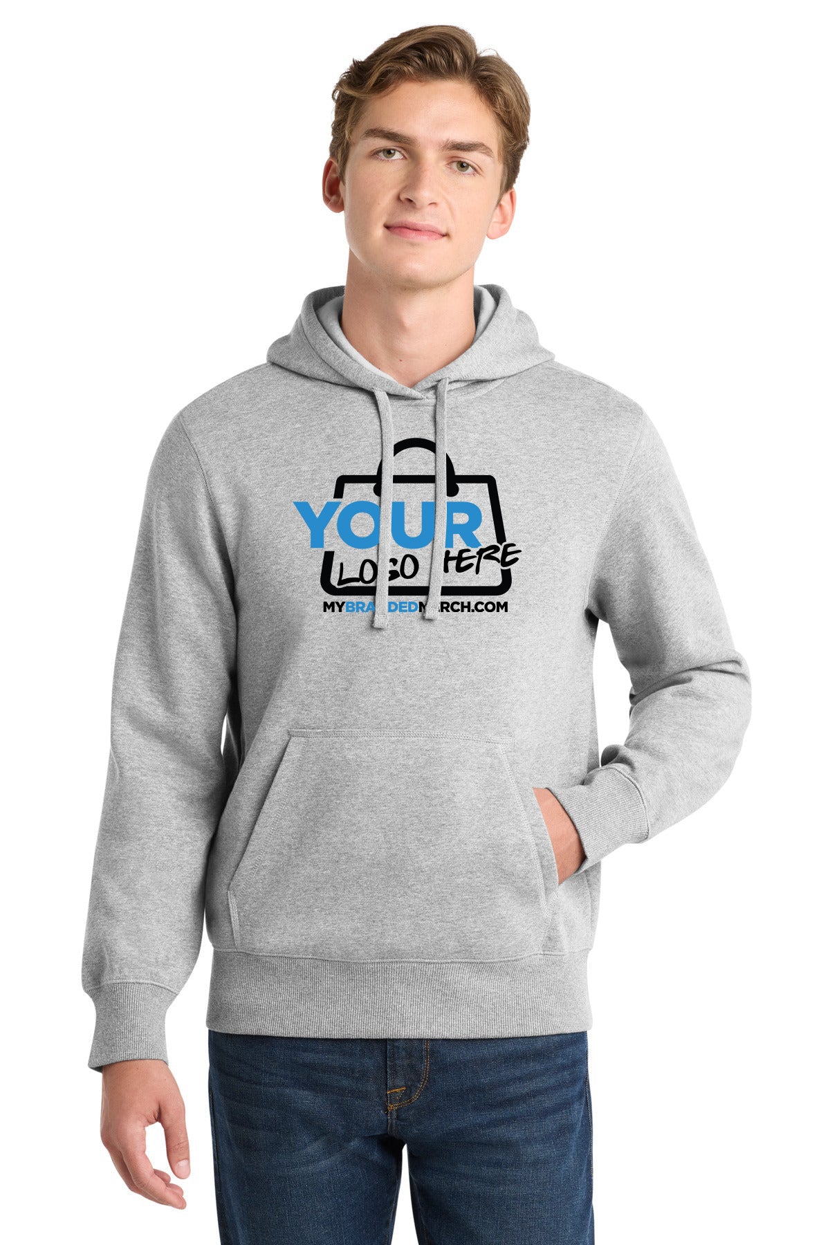 Custom logo Sport-Tek® Pullover Hooded Sweatshirt. ST254 decoration preview