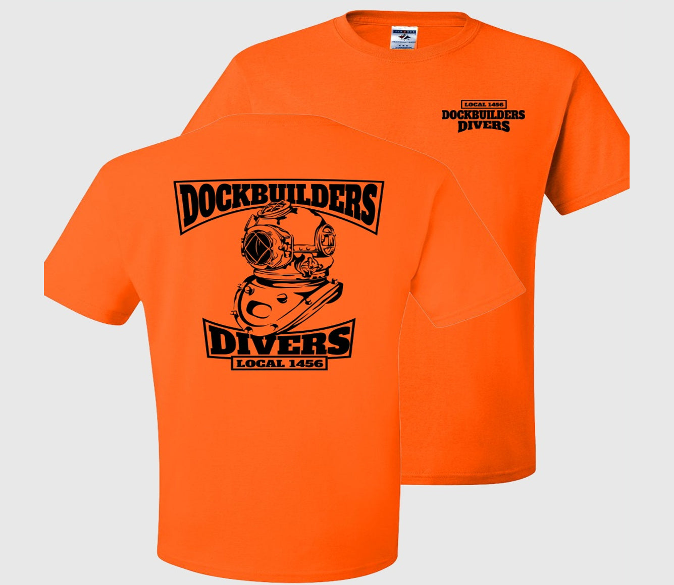 Dock Builders 1456 Divers T-Shirt - Safety Orange