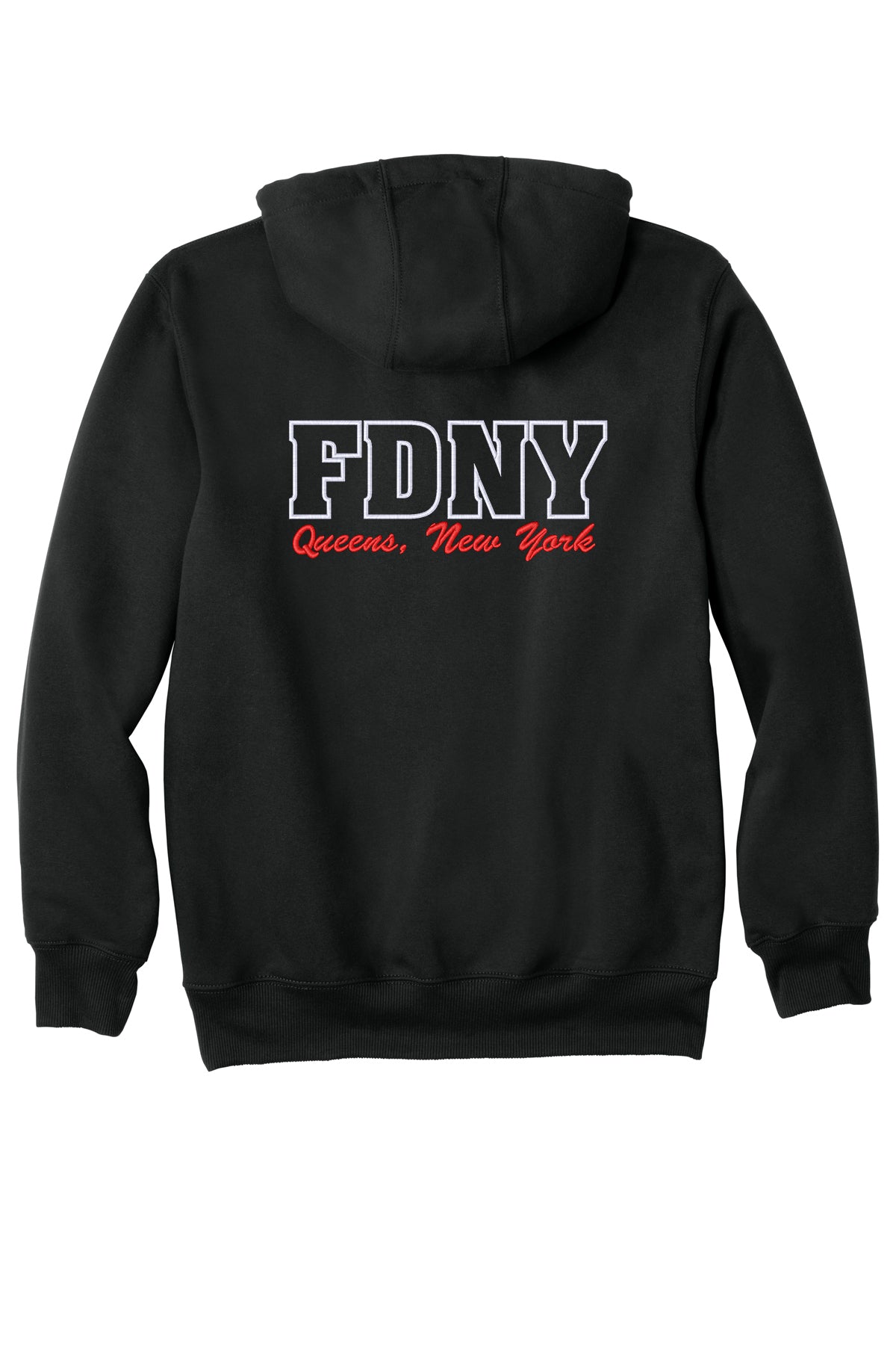FDNY EMS Station 49 Carhartt CT100615 black back with embroidered FDNY Queens New York design