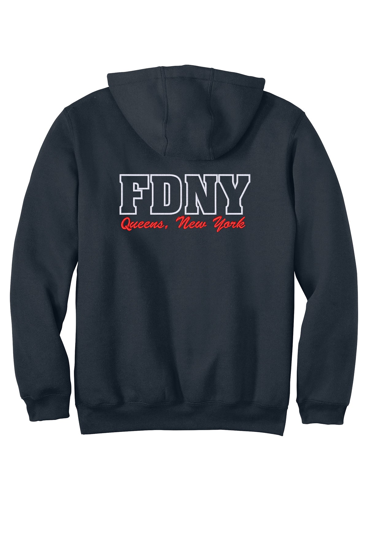 FDNY EMS Station 49 Carhartt CTK121 navy back with embroidered FDNY Queens New York design