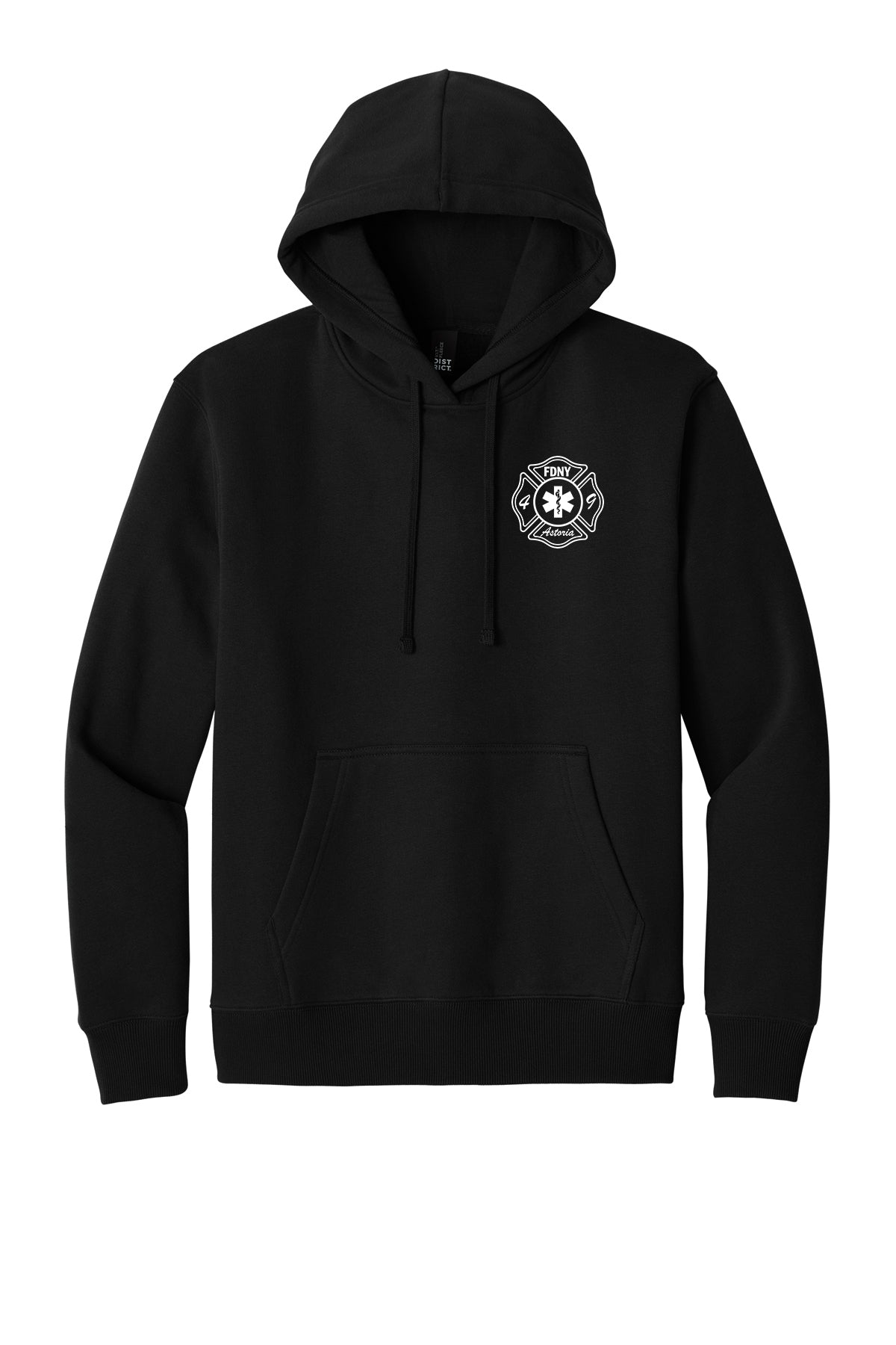 FDNY EMS Station 49 Guardians of the Gate black District DT6600 heavyweight hoodie front