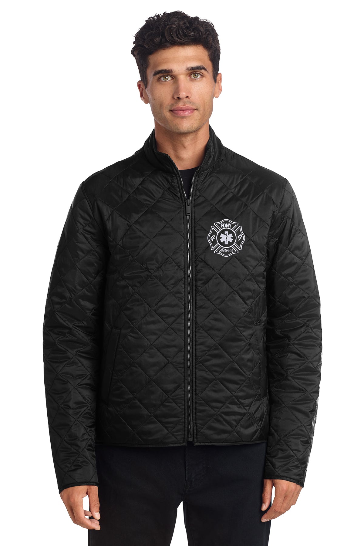 FDNY EMS Station 49 Guardians of the Gate MM7200 Deep Black jacket model front