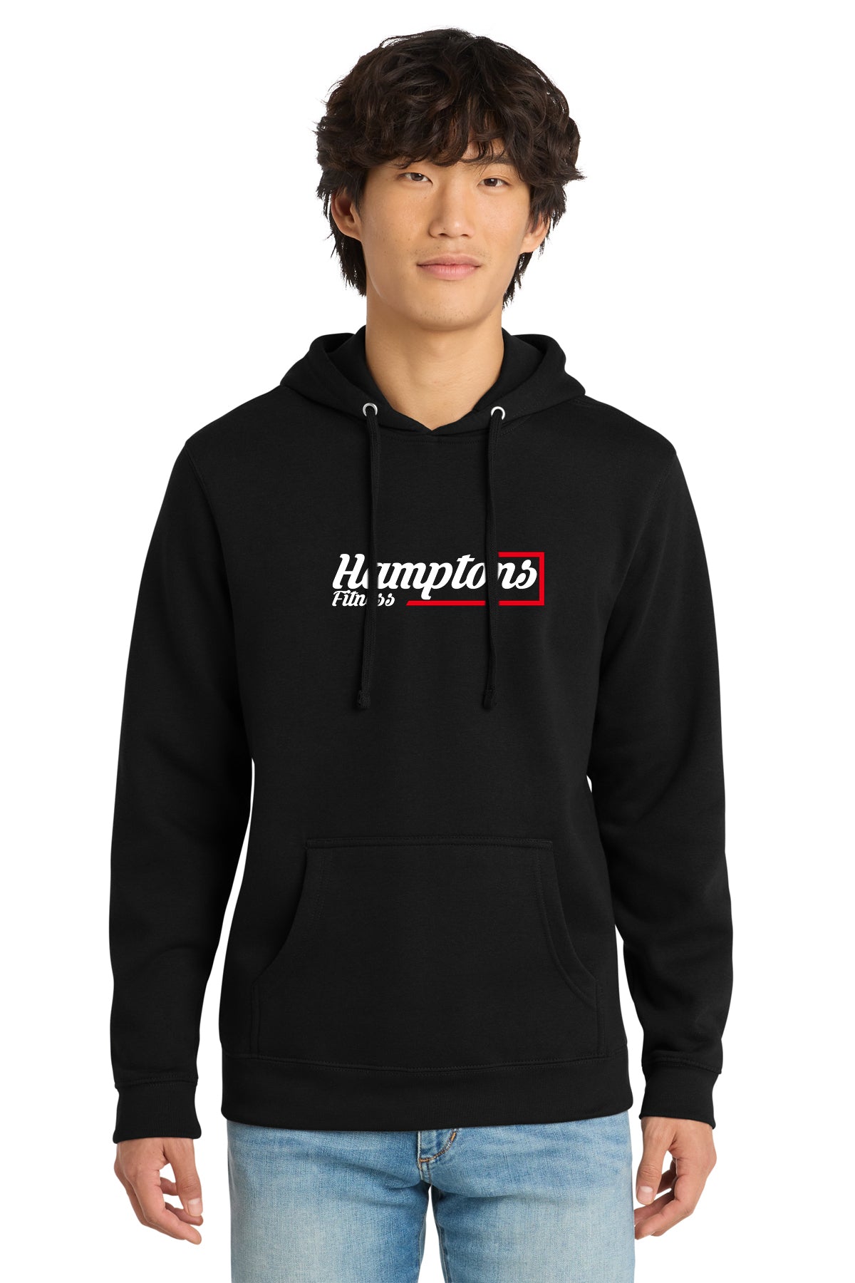 Hamptons Fitness DT6100 black fleece hoodie front
