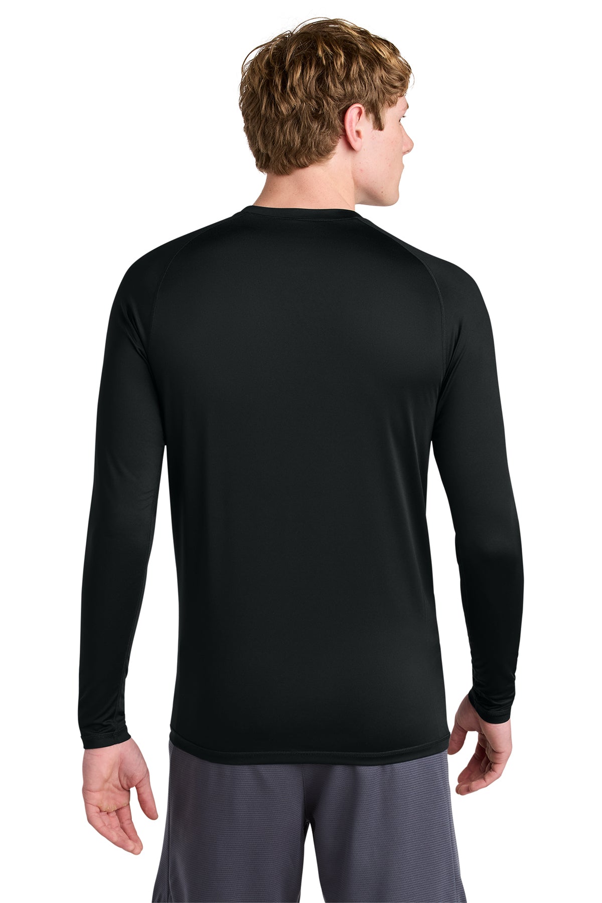 Hamptons Fitness ST120LS black compression long sleeve tee back