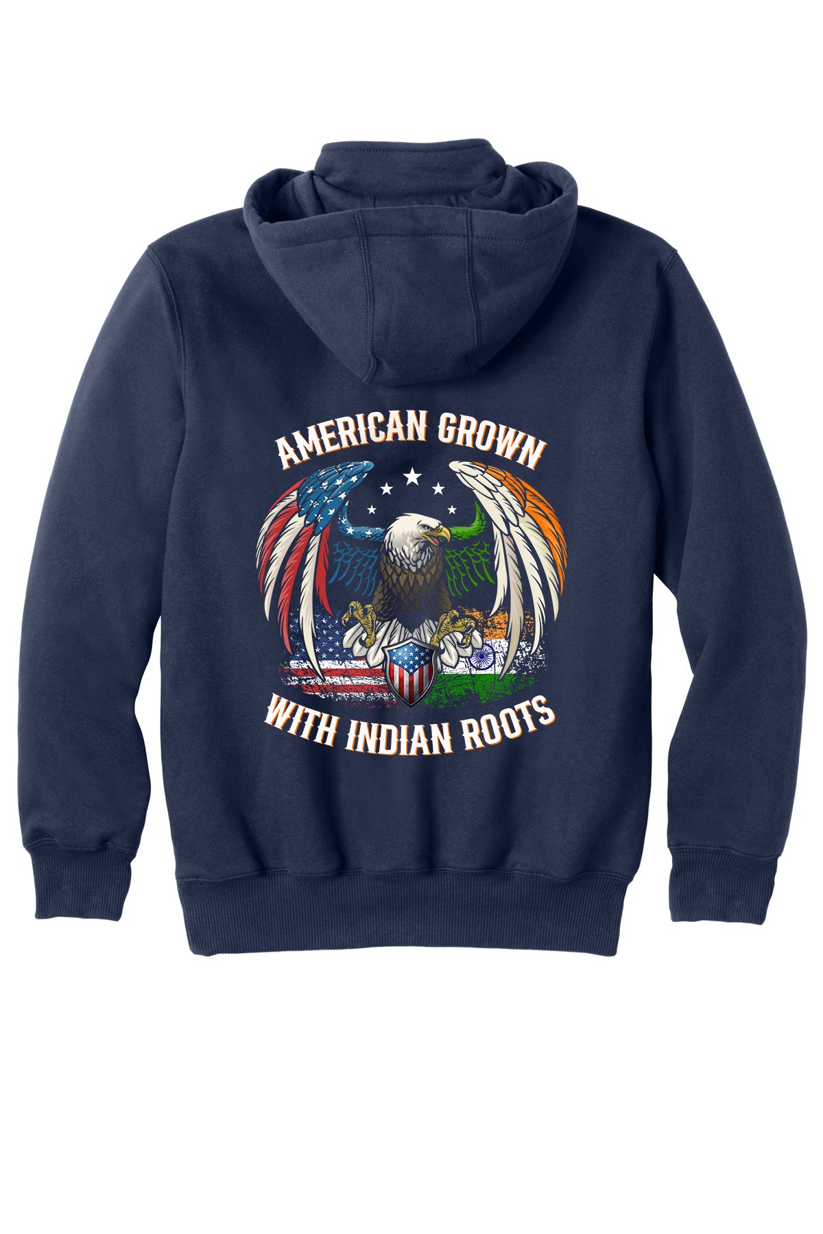 Indian Roots - Indian Officers Society Carhartt 1/4 Zip Hoodie CT100617 back design