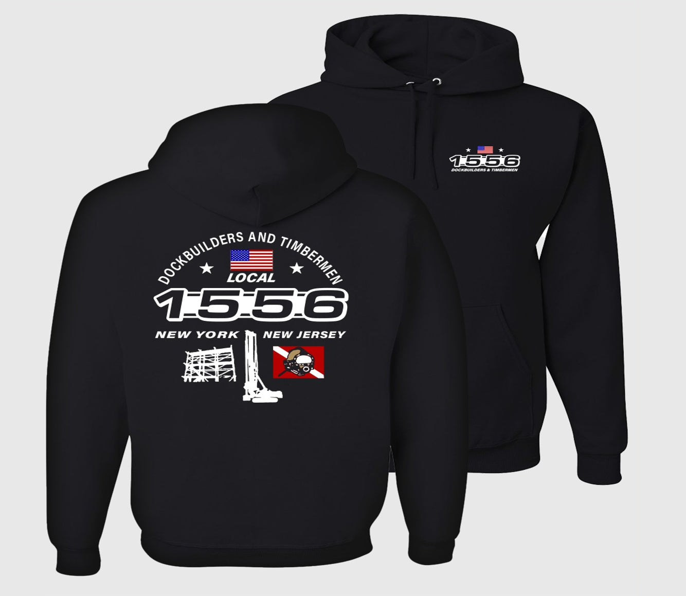 Dockbuilders & Timbermen Local 1556 Hoodie - Black