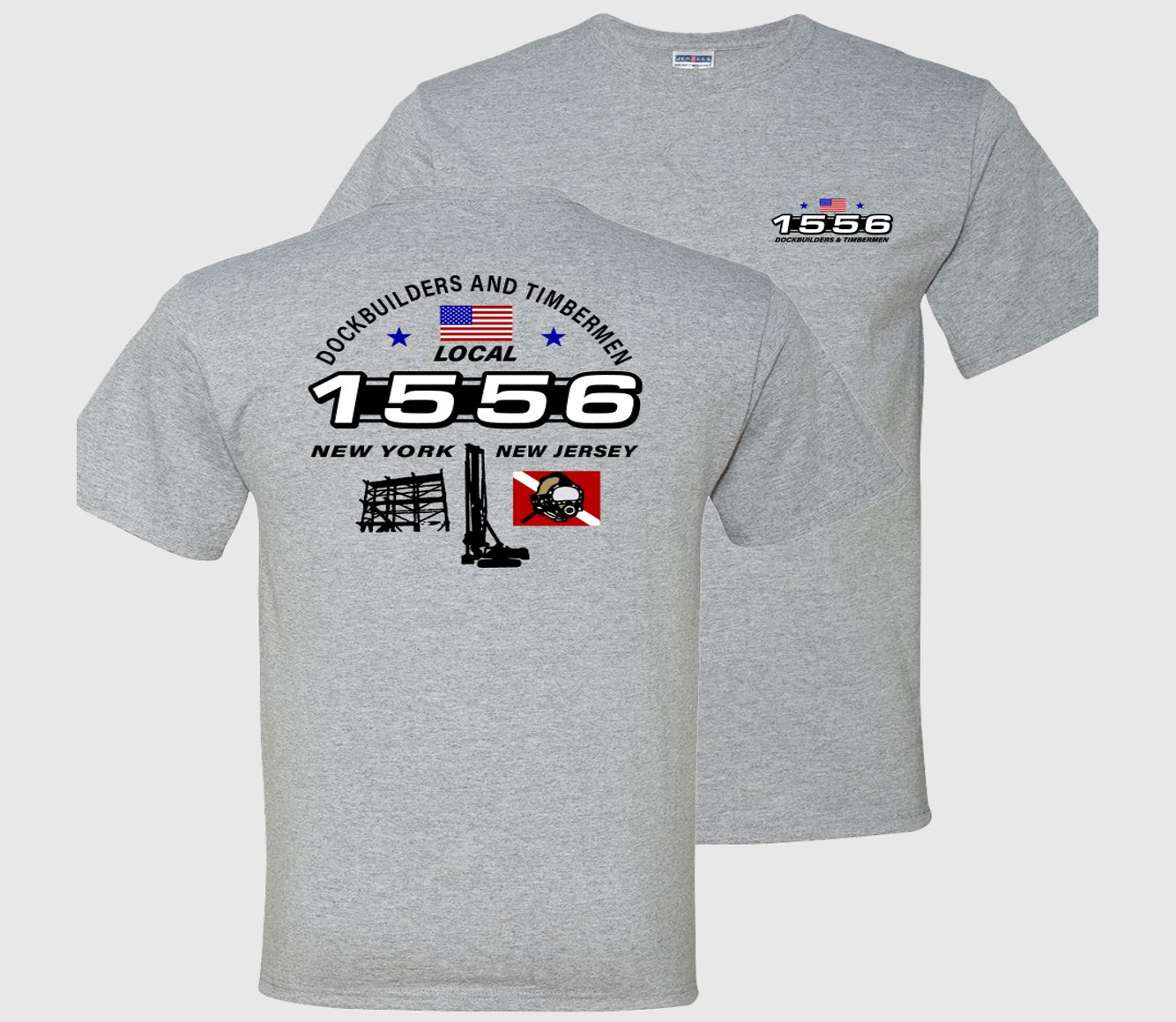 Dockbuilders & Timbermen Local 1556 T-Shirt - Sport Grey