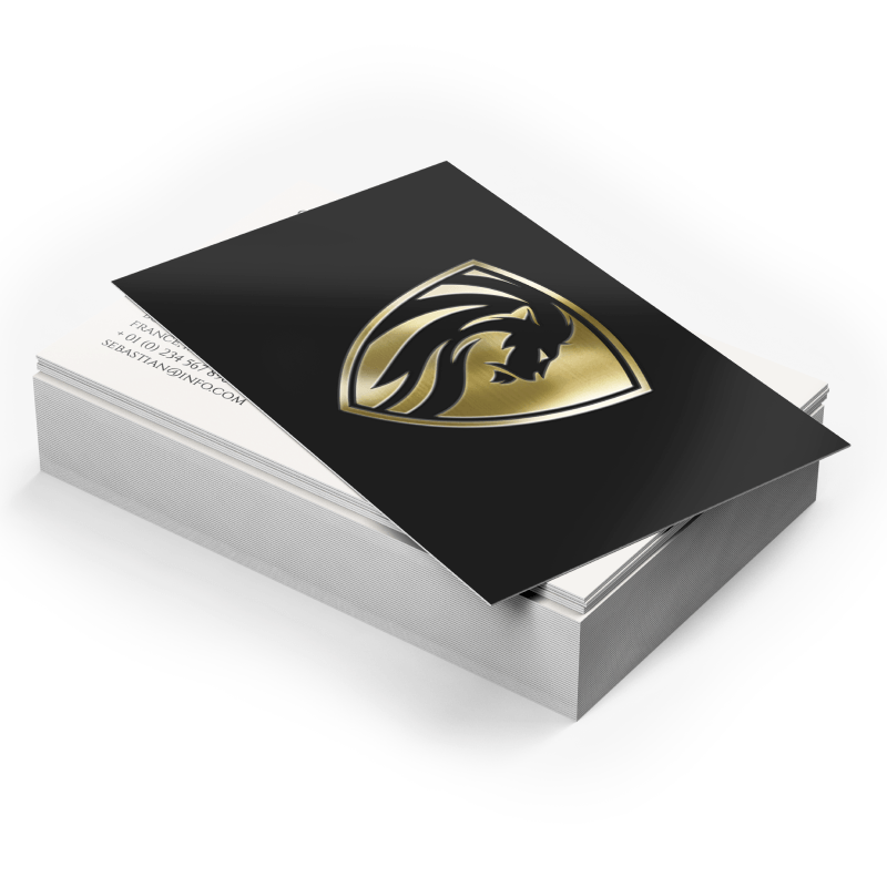 Raised Metallic Foil Business Cards