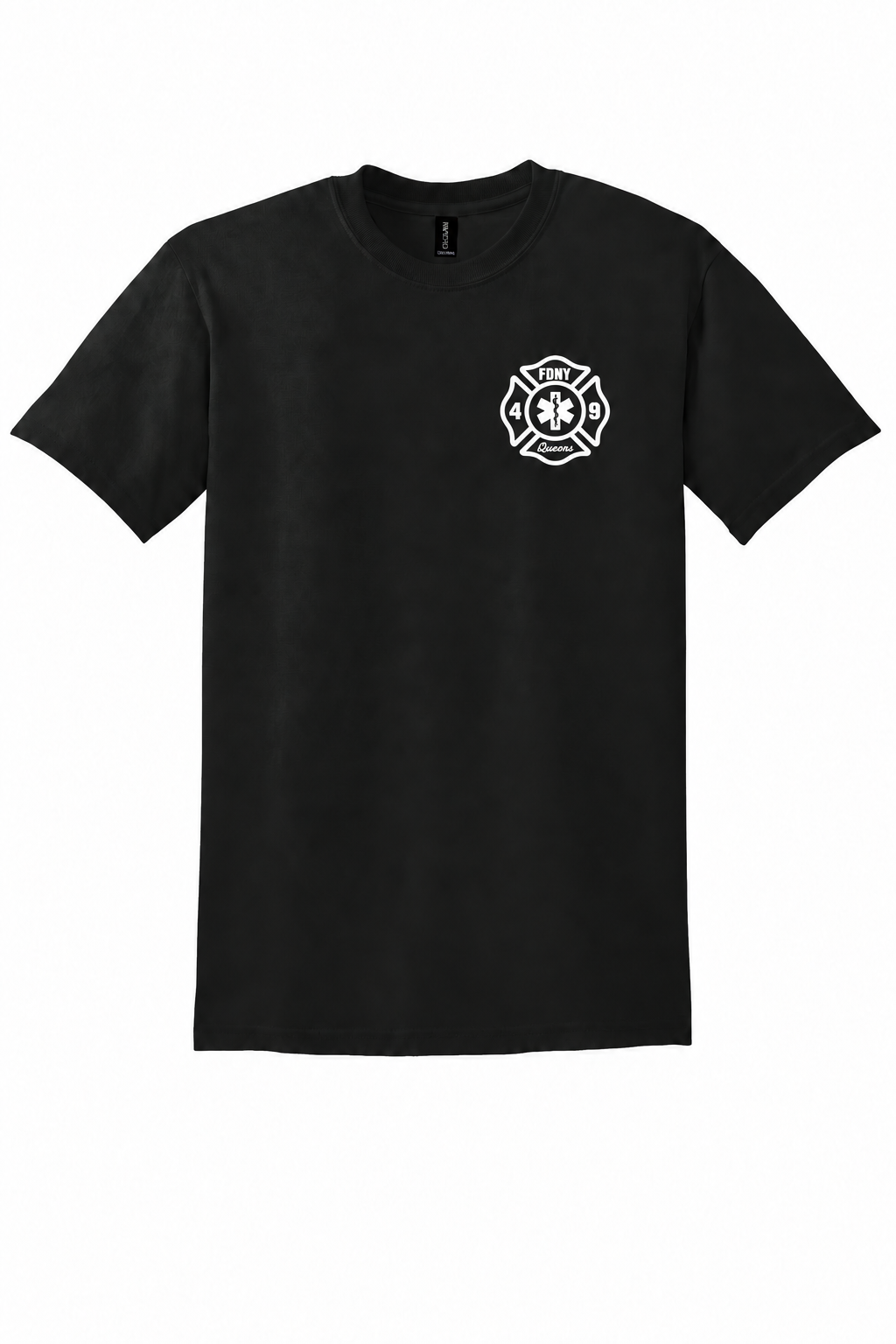 Station 49 B-HEARD Queens 8000 flat printed front mockup