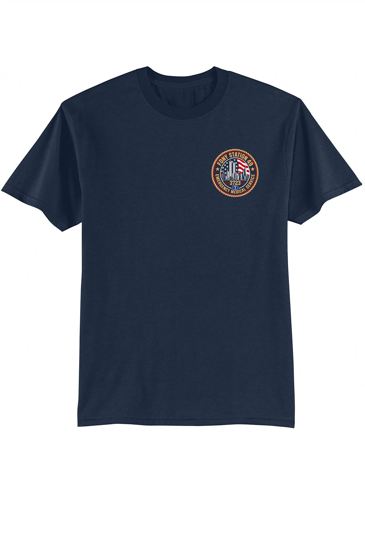 9-11 25th Anniversary FDNY EMS Station 49 T-Shirt