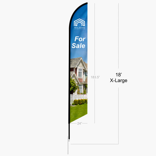Feather Angled Flag with Ground Stake