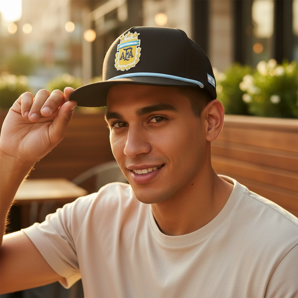 Argentina World Cup 2026 3D Logo + Flag Hat