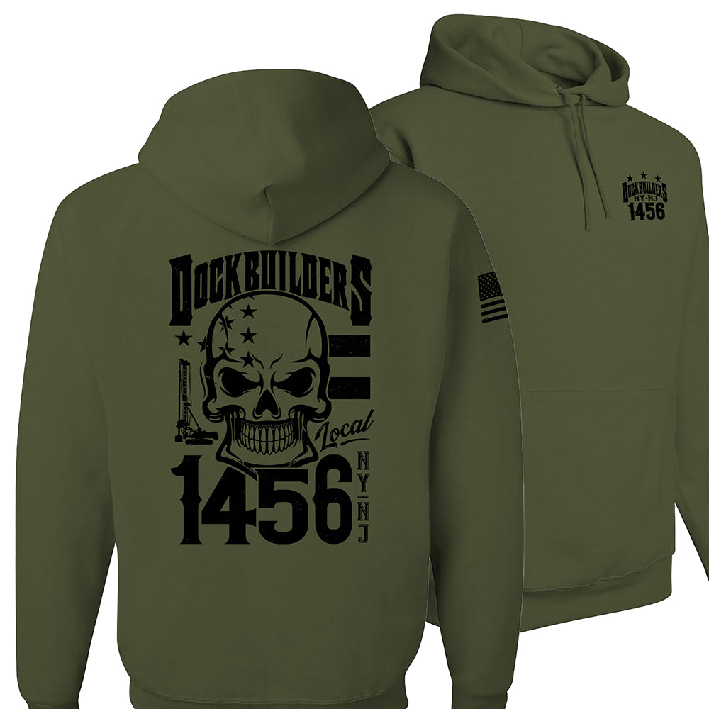 Dock Builders 1456 Skull Hoodie