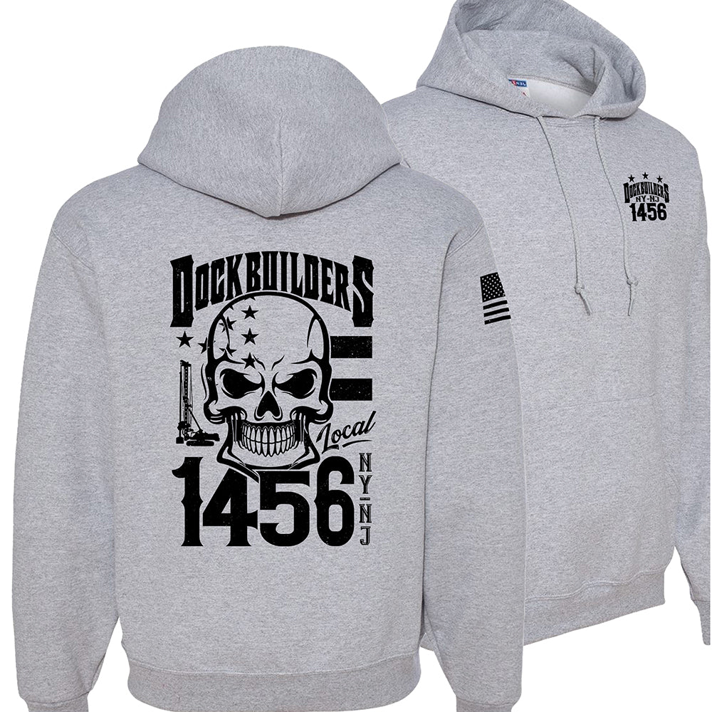 Dock Builders 1456 Skull Hoodie
