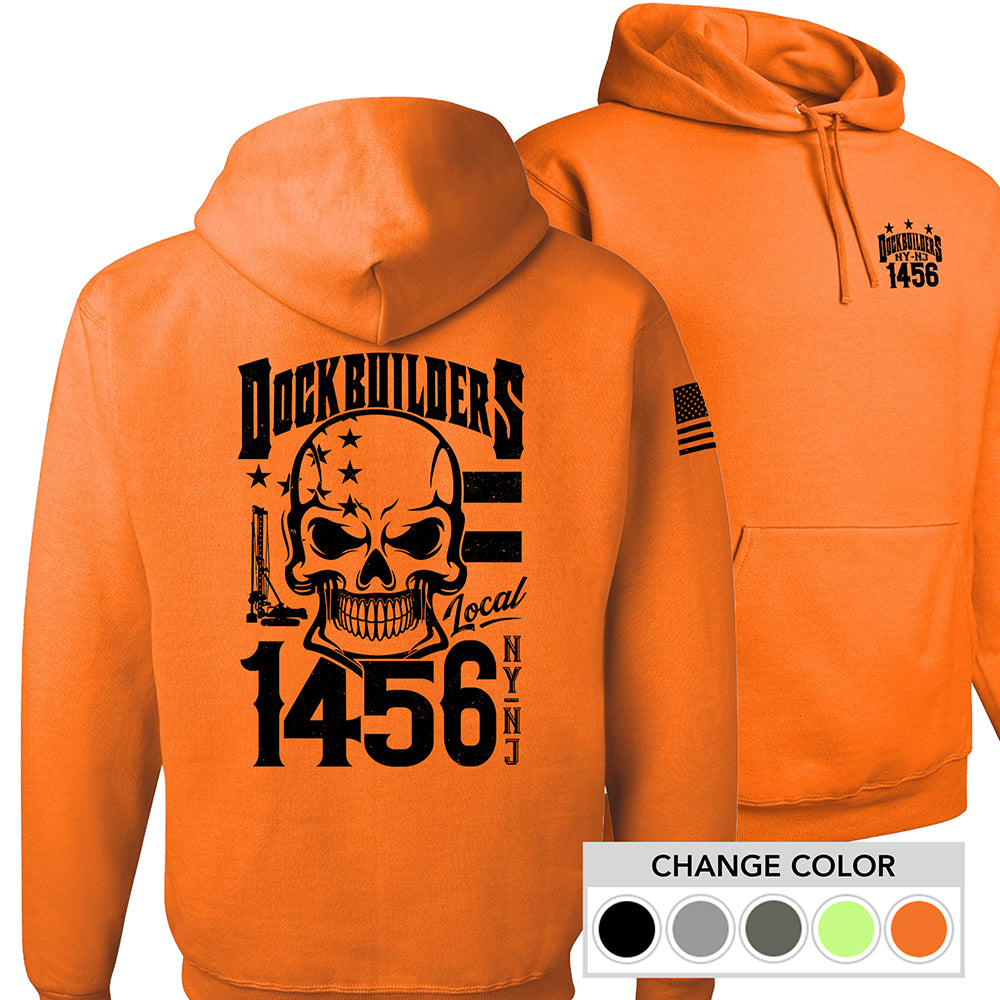 Dock Builders 1456 Skull Hoodie