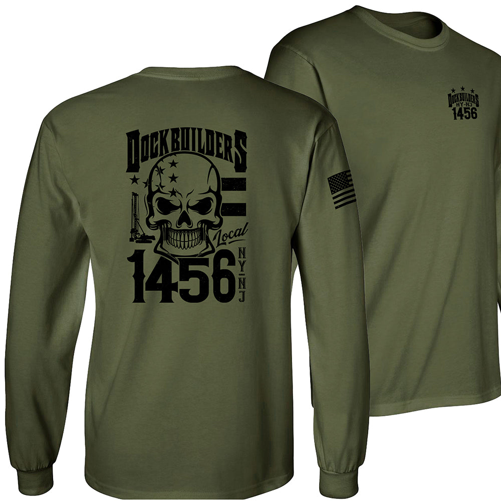 Dock Builders 1456 Skull Long Sleeve