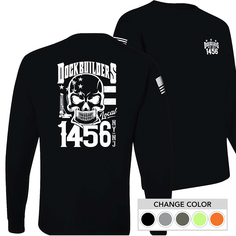 Dock Builders 1456 Skull Long Sleeve