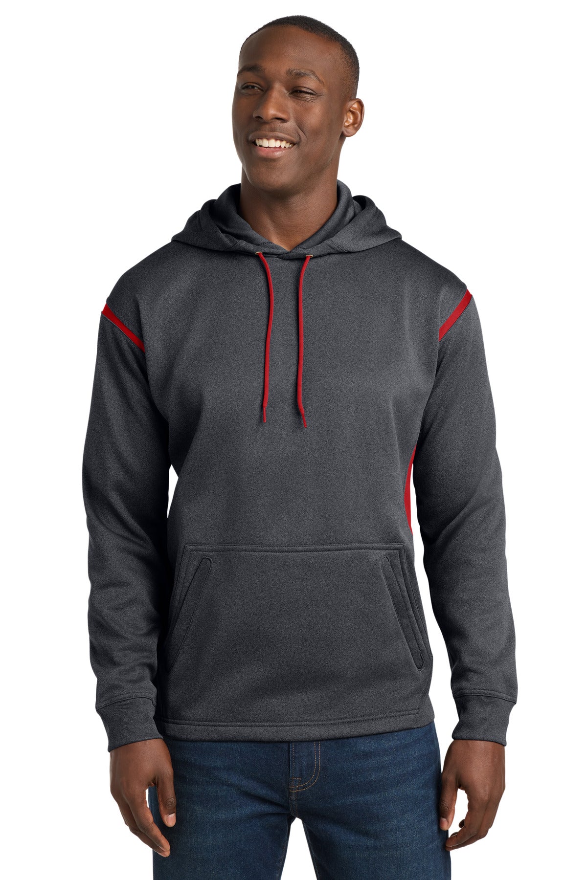 Graphite Heather/ True Red
