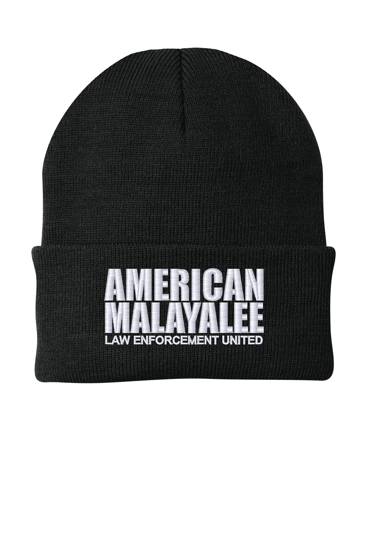 AMLEU Malayalee embroidered beanie in Black