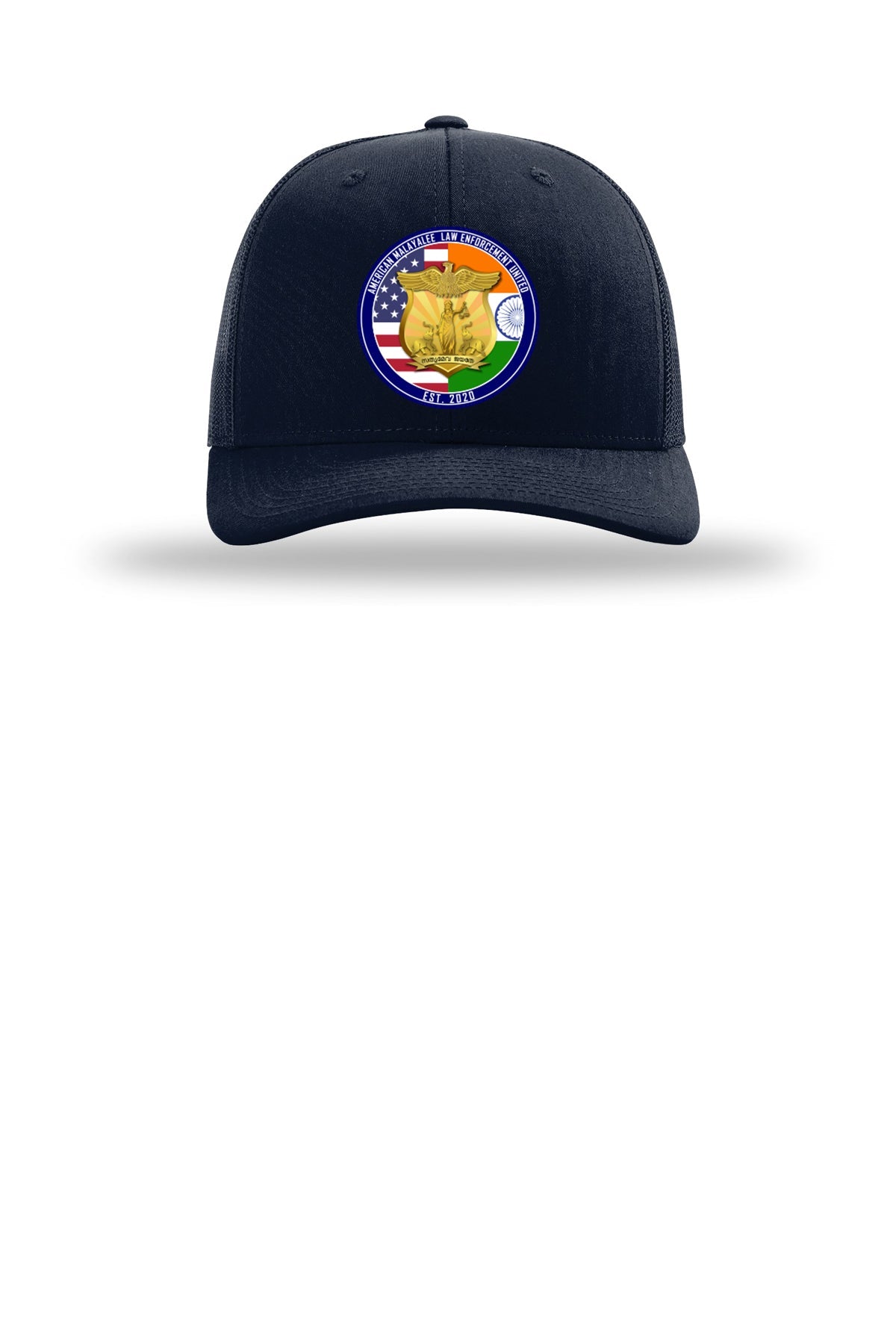 AMLEU Malayalee Richardson 112 navy snapback hat front view