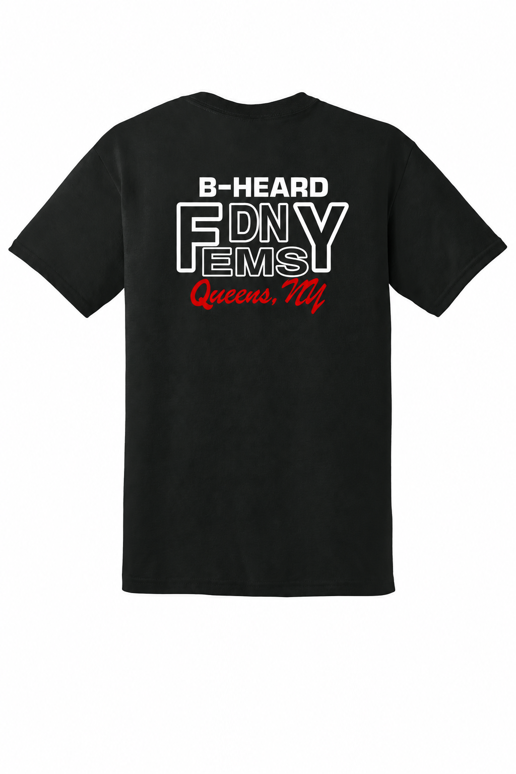 B-HEARD Queens flat printed 50/50 T-shirt back