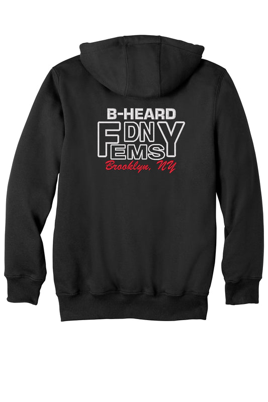 Station 90 B-HEARD embroidered Carhartt CT100614 full-zip hoodie back