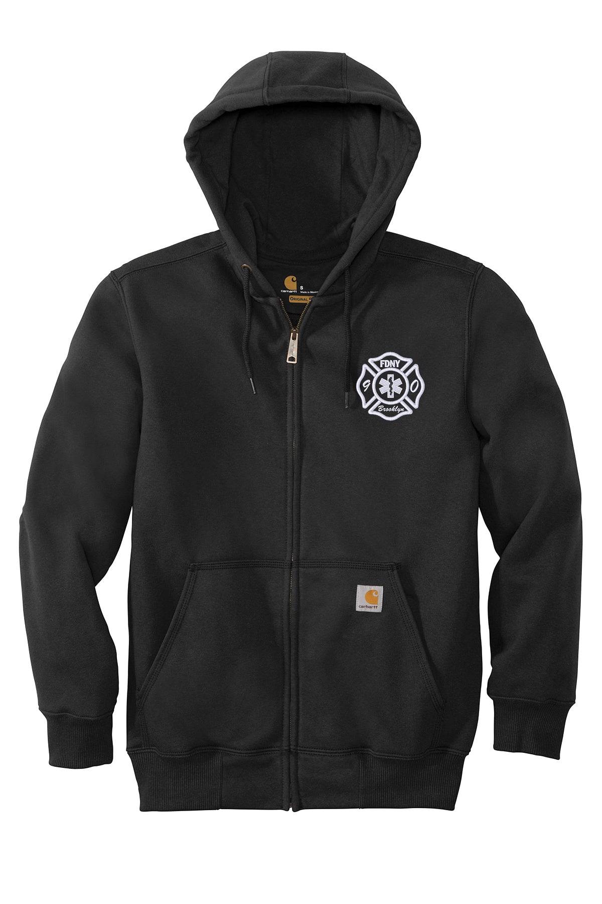 Station 90 B-HEARD embroidered Carhartt CT100614 full-zip hoodie front