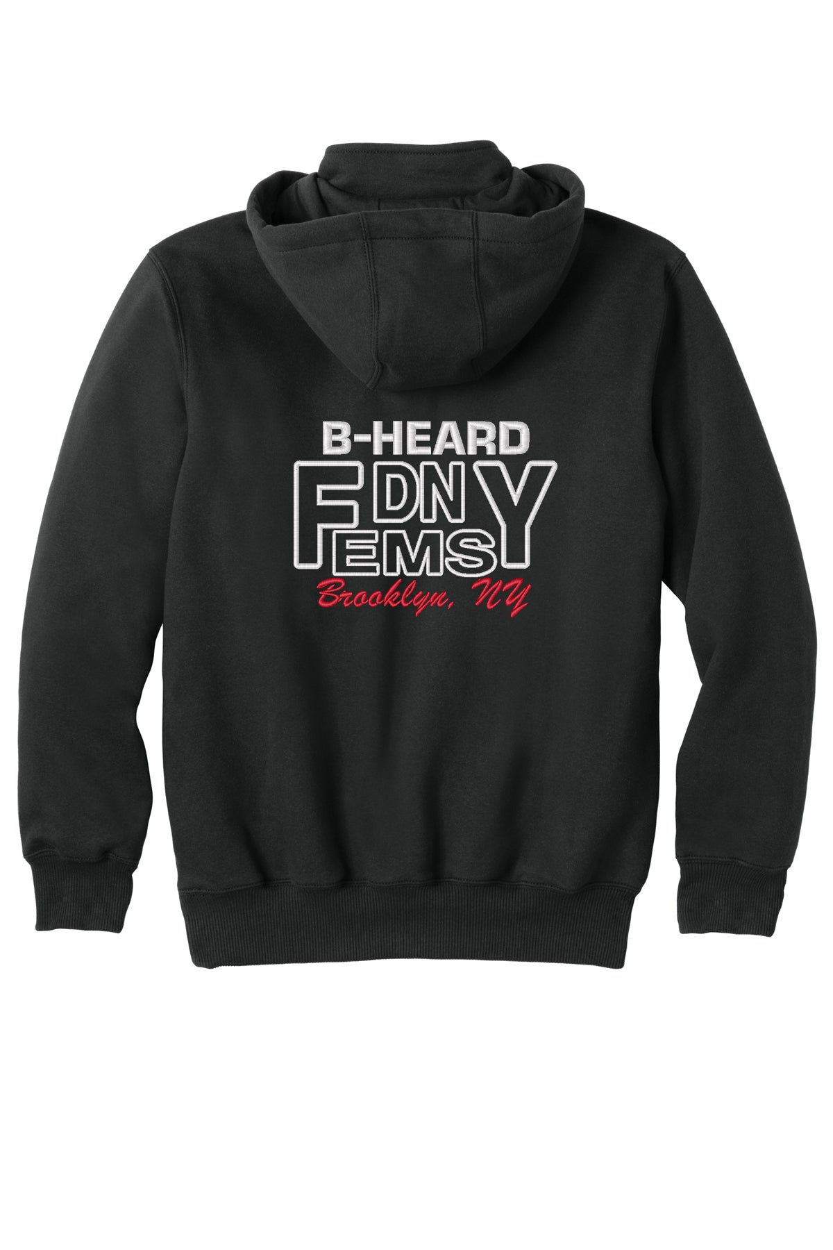 Station 90 B-HEARD embroidered Carhartt CT100617 quarter-zip hoodie back