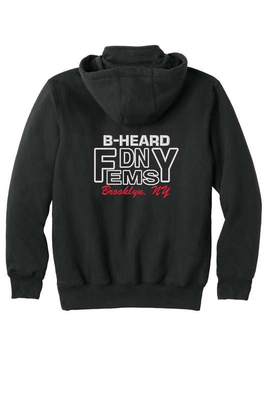 Station 90 B-HEARD embroidered Carhartt CT100617 quarter-zip hoodie back
