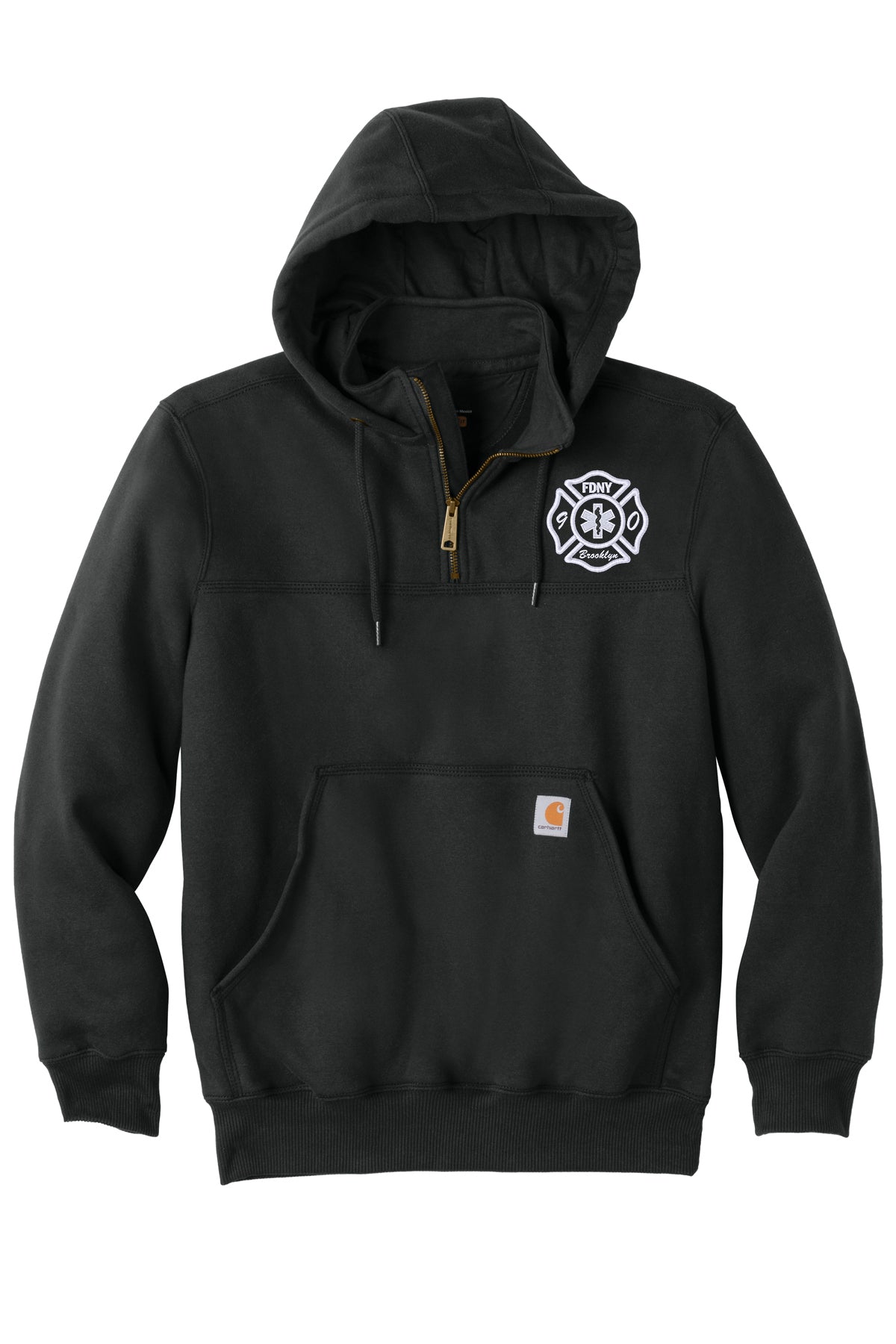 Station 90 B-HEARD embroidered Carhartt CT100617 quarter-zip hoodie front