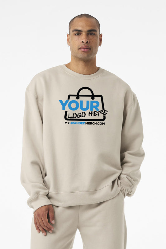 Custom logo BELLA+CANVAS® Unisex 10-Ounce Heavyweight Crewneck Sweatshirt BC4711 decoration preview