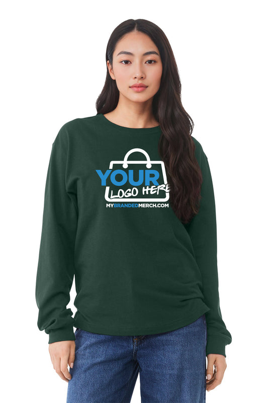 Custom logo BELLA+CANVAS® Unisex 6-Ounce Heavyweight Long Sleeve Tee BC3511 decoration preview