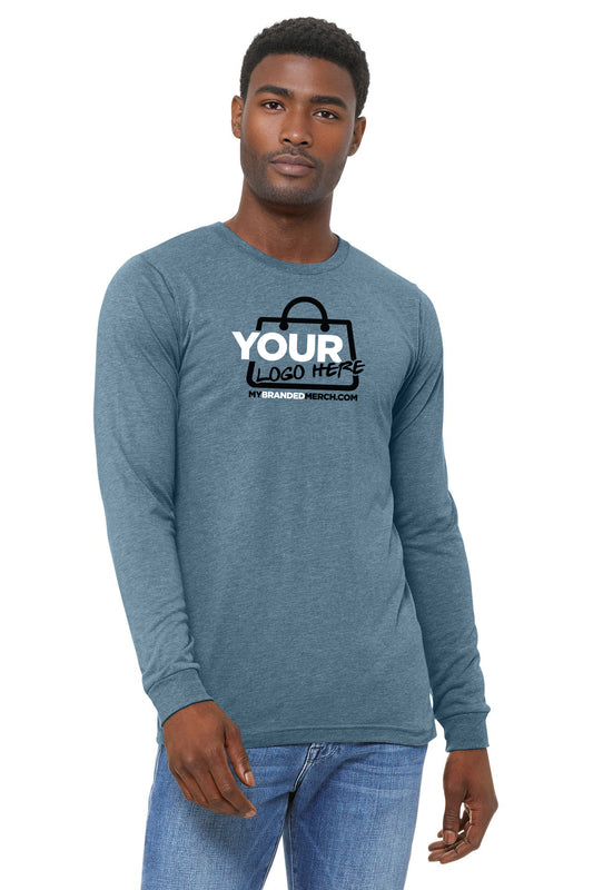 Custom logo BELLA+CANVAS® Unisex Triblend Long Sleeve Tee BC3513 decoration preview