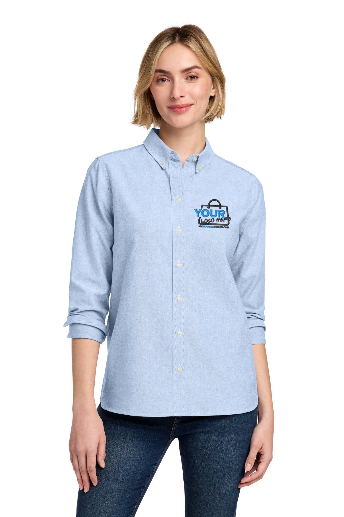 Custom logo Brooks Brothers® Women's Casual Oxford Cloth Shirt BB18005 decoration preview