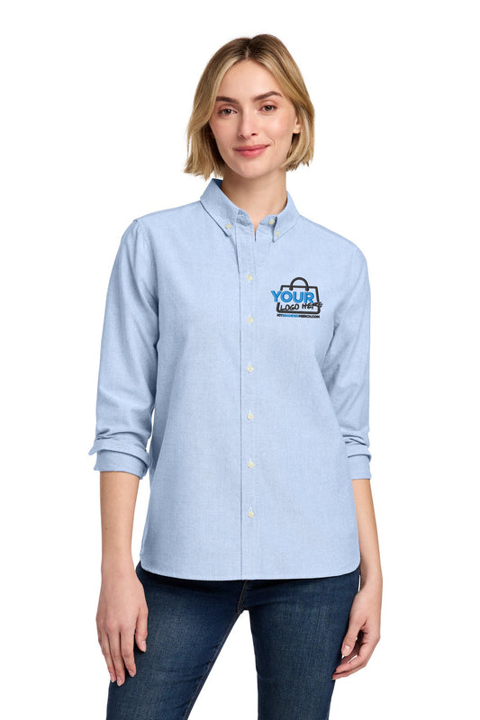 Custom logo Brooks Brothers® Women's Casual Oxford Cloth Shirt BB18005 decoration preview