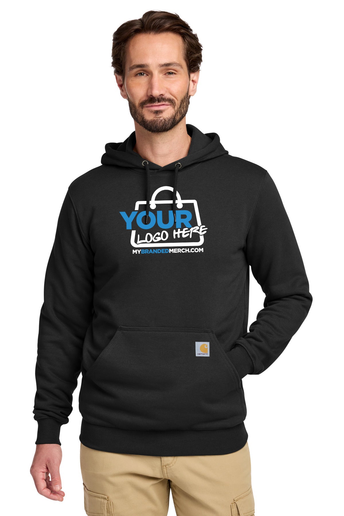 Custom logo Carhartt ® Midweight Hooded Sweatshirt. CTK121 decoration preview