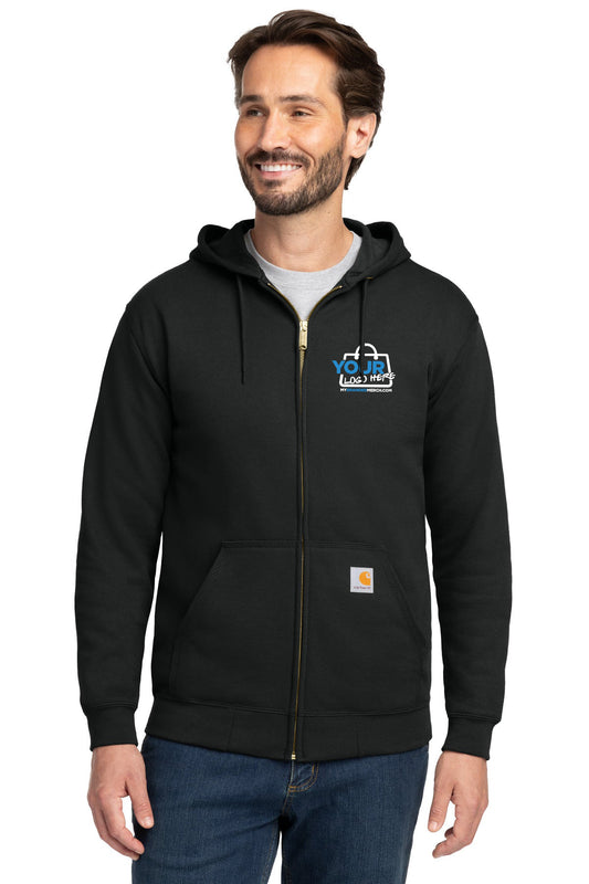 Custom logo Carhartt ® Midweight Hooded Zip-Front Sweatshirt. CTK122 decoration preview