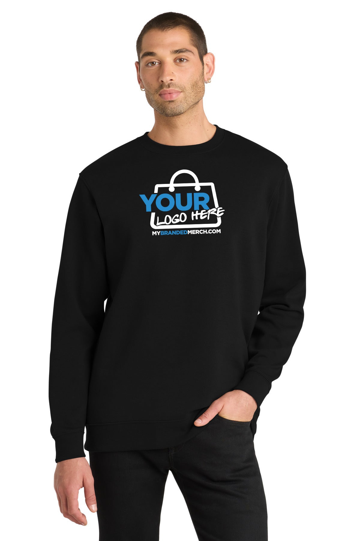 Custom logo District® V.I.T.™Fleece Crew DT6104 decoration preview