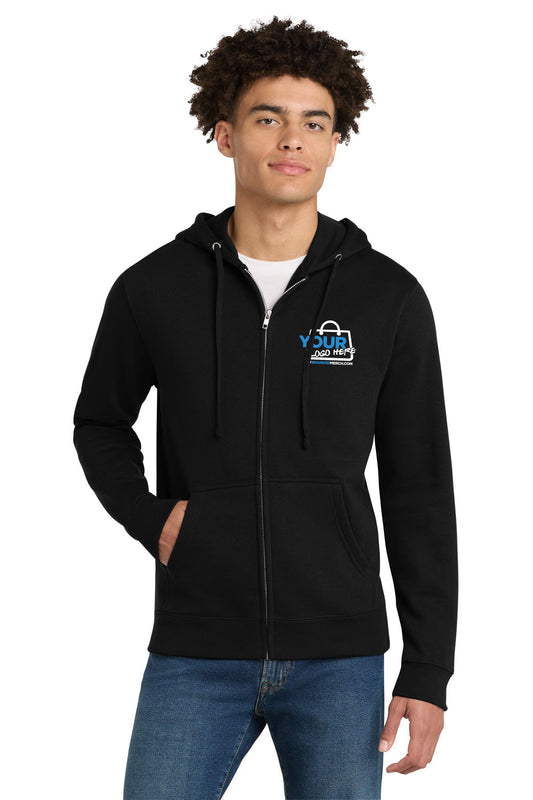 Custom logo District® V.I.T.™Fleece Full-Zip Hoodie DT6102 decoration preview