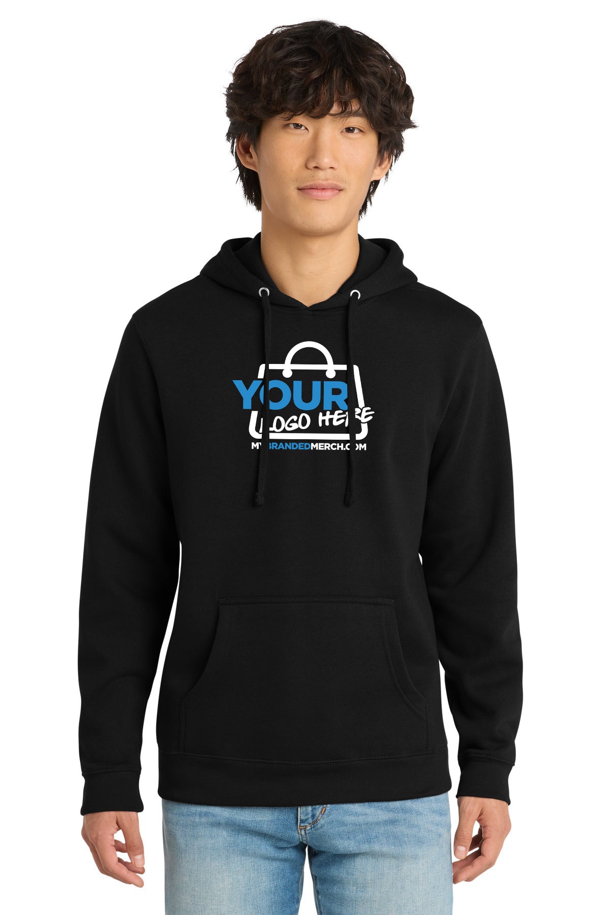 Custom logo District® V.I.T.™Fleece Hoodie DT6100 decoration preview