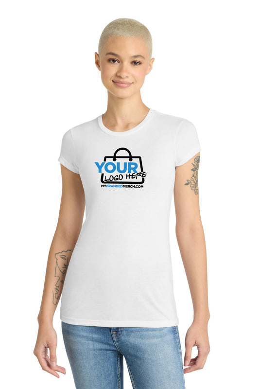 Custom logo District ® Women's Fitted Perfect Tri ® Tee. DT155 decoration preview