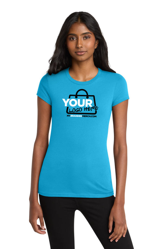 Custom logo District® Women's Fitted Very Important Tee®. DT6001 decoration preview